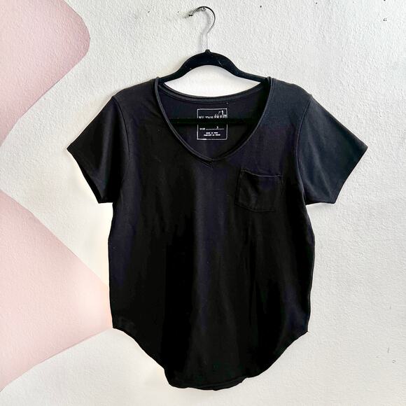 We The Free Black T Shirt Minimalist Streetwear Grunge Y2K 2000s Oversized Small - Picture 1 of 5
